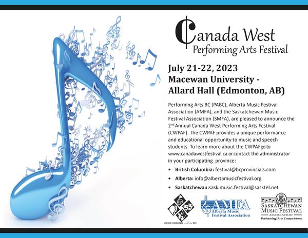2023 Canada West Performing Arts Festival
